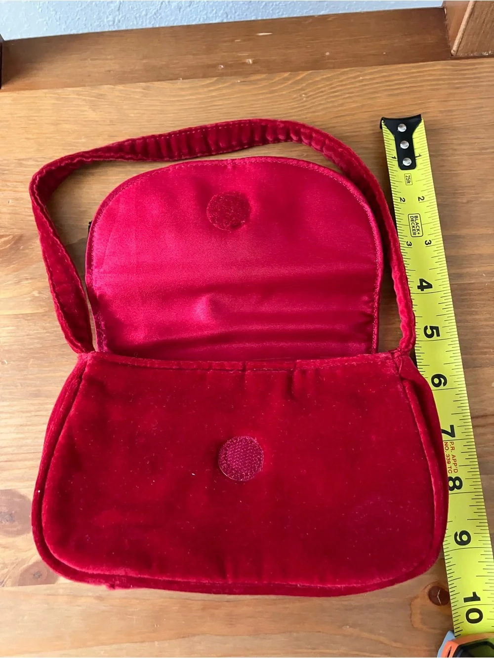Gymboree Red Velvet Mini Bag with Black Bow